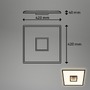 Hranatá - BRI 3848015 Toro LED stropní svítidlo, tunelový efekt, přímé a nepřímé osvětlení, černé, 42x42cm - BRILONER - foto 7