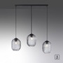 Vícečetná - PN 2001-25 SHITAKE LED závěsné svítidlo, kouřové sklo, 3 ramenné, retro design, oválné - PAUL NEUHAUS - foto 7