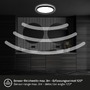 Kruhová - BRILO 7524415 BRILONER Move LED stropní svítidlo s pohybové čidlo, přímé a nepřímé osvětlení, IP44, černá 7524415 - foto 7