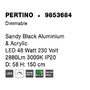 Kruhová - NV 9853684 Závěsné svítidlo PERTINO černý hliník a akryl LED 48W 230V 3000K IP20 stmívatelné - NOVA LUCE - foto 7