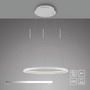 Kruhová - LD 15570-16 Kolekce Schöner Wohnen LED závěsné svítidlo QUILLO, bílá, kruhové, stmívatelné, Comfort Lift, SimplyDim, 3000K - JUST LIGHT - foto 7