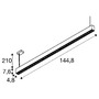Podélná - LA 1010514 GLENOS® PRO závěsné svítidlo, 1, 5 m, DALI, UGR16, délka závěsu 210 cm, 3000K, 75°, černá - BIG WHITE (SLV) - foto 7