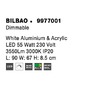 Hranatá - NV 9977001 Stropní svítidlo BILBAO bílý hliník a akryl LED 55W 230V 3000K IP20 stmívatelné - NOVA LUCE - foto 7