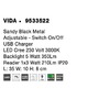 Bodová - NV 9533522 Nástěnné svítidlo VIDA "pravé" černý kov nastavitelné - vypínač na těle USB nabíjení LED Cree 230V 3000K osvětlení 5W čtecí lampička 1x3W IP20 - NOVA LUCE - foto 7