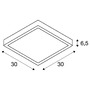 Přisazená - LA 1003451 AINOS SQUARE SENSOR Outdoor, nástěnné a stropní LED svítidlo, bílé, spínač CCT 3000/4000K - BIG WHITE (SLV) - foto 7