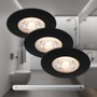 Kruhová - BRI 7047-035 3ks sada LED vestavné svítidlo, pr. 9 cm, stmívatelné, 5 W, černá - BRILONER - foto 7
