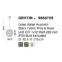 Koule - NV 98587200 VÝPRODEJ NEPRODEJNÉ, NEKVALITNÍ - Závěsné svítidlo GRIFFIN sušený vodní hyacint černý kabel E27 1x12W 230V IP20 bez žárovky - NOVA LUCE - foto 7