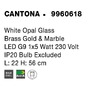 Stolní lampy dekorační - NV 9960618 Stolní lampa CANTONA bílé opálové sklo mosaz zlatá a mramor G9 1x5W 230V IP20 bez žárovky - NOVA LUCE - foto 7