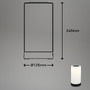 Na stůl - BRILO 7448-015 LED bateriové stolní svítidlo pr.12,5 cm, LED modul, 3W, 350 lm, černá - BRILO - foto 7