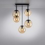 Vícečetná - LD 14702-18 NYMÖLLA Stropní svítidlo, černá, skleněné koule, jednoduchý design, 5ti ramenné - LEUCHTEN DIREKT / JUST LIGHT - foto 7