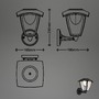 Nástěnná - BRI 3929015 LED nabíjecí nástěnné svítidlo, venkovní, retro, dotykový vypínač, vyměnitelné baterie, vč. USB-C kabelu, stmívatelné, IP44, černá - BRILONER - foto 7