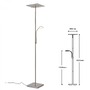 Stojací lampy - BRILO 1328-022 LED stojací svítidlo s dotykovým vypínačem 180 cm 3x7,5W 750lm matný nikl - BRILO - foto 7