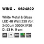 Kruhová - NV 9624222 Stropní svítidlo WING bílý kov a sklo LED 40W 230V 3000K IP20 - NOVA LUCE - foto 7