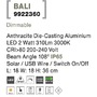 Solární - NV 9922360 Venkovní stojací lampa BALI antracitový hliník LED 2W 3000K 5V DC 108st. IP65 solární / USB kabel / vypínač na těle / stmívatelné - NOVA LUCE - foto 7