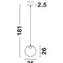 Koule - NV 9416925 Závěsné svítidlo MIRALE zlatý kov čiré sklo a černý PVC kabel E27 1x12W 230V IP20 bez žárovky - NOVA LUCE - foto 7