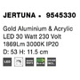 Kruhová - NV 9545330 Stropní svítidlo JERTUNA zlatý hliník a akryl LED 30W 230V 3000K IP20 - NOVA LUCE - foto 7