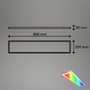Hranatá - BRILO 7540016 Tava LED stropní svítidlo, dálkový ovladač, RGB, ploché, stmívatelné, bílé - BRILO - foto 7