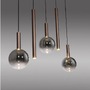 Vícečetná - PN 2286-23 LED závěsné svítidlo BOWL, hnědé,5-ramenné lineární, SimplyDim, 2700K - PAUL NEUHAUS - foto 7