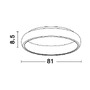 Kruhová - NV 8105607 D Stropní svítidlo ALBI bílý hliník a akryl LED 80W 230V 3000K IP20 stmívatelné - NOVA LUCE - foto 7