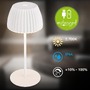 Stolní lampy dekorační - BRILO 7552016 Nabíjecí stolní lampa Riffle Mini - 20 cm, 1,5W, 150lm, bezdrátová, LED, stmívatelné, dotykový vypínač, bílé - BRILO - foto 7
