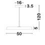 Kruhová - NV 910623 Závěsné svítidlo VETRO matný zelený hliník a akryl LED 41W 230V 3000K IP20 - NOVA LUCE - foto 7