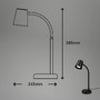 Stolní lampy pracovní - BRILO 7476015 Stolní lampa, 38,5 cm, 1x GU10, max. 9W, černá - BRILO - foto 7