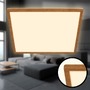 Hranatá - BRILO 7453314 Tava Wood LED stropní svítidlo, přímé a nepřímé osvětlení, ploché, imitace dřeva, 42x42 cm - BRILO - foto 7