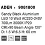 Nepřímé osvětlení - NV 9081800 Nástěnné svítidlo ADEN černý hliník LED 10W 220-240V 3000K IP20 - NOVA LUCE - foto 7