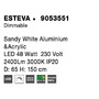Kruhová - NV 9053551 Závěsné svítidlo ESTEVA bílý hliník a akryl LED 48W 230V 3000K IP20 stmívatelné - NOVA LUCE - foto 7