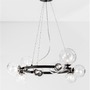 Kruhová - NV 9009249 Závěsné svítidlo ODILLIA matný černý kov a sklo G9 11x6W 230V IP20 bez žárovky - NOVA LUCE - foto 7