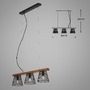 Podélná - BRI 4077-035 Závěsné svítidlo, 65 cm, max. 25 W, černá - BRILONER - foto 7