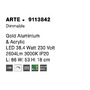 Dekorativní - NV 9113842 Stropní svítidlo ARTE zlatý hliník a akryl LED 38.4W 230V 3000K IP20 stmívatelné - NOVA LUCE - foto 7