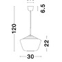 Kónická - NV 9724141 Závěsné svítidlo VEIRO chromové sklo černý kov černý kabel E27 1x12W 230V IP20 bez žárovky - NOVA LUCE - foto 7