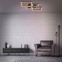 Hranatá - BRILO 3727-015 LED stropní svítidlo, 53 cm, 24 W, 120 lm, černá-dřevo - BRILO - foto 7