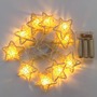 LED osvětlení na BATERIE - DLED BL52 DECOLED LED světelný řetěz na baterie, bílé proutěné hvězdy, teple bílá, 10 diod, 2,8 m - foto 7