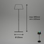 Na stůl - BRILO 7466015 LED RGB nabíjecí stolní lampa 38 cm 2,6W 200lm černá - BRILO - foto 7