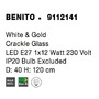 Polokoule - NV 9112141 Závěsné svítidlo BENITO bílá a zlatá ozdobné sklo E27 1x12W 230V IP20 bez žárovky - NOVA LUCE - foto 7