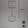 Na stůl - BRILO 7443-015 LED bateriové stolní svítidlo, pr.12,5 cm, LED modul, 3W, 350 lm, černá - BRILO - foto 7