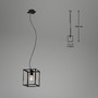 Hranatá - BRI 4020-015 Závěsné svítidlo, 120 cm, max. 40 W, černá - BRILONER - foto 7