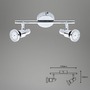 Koupelnová - BRI 2992028 LED bodové svítidlo 27,5 cm 2xGU10 9,6W 800lm chrom (starý kód: BRI 2992-028) - BRILONER - foto 7