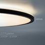 Kruhová - BRILO 7655015 Slim svítidlo LED panel pr.37,5 cm - 22W, 3000lm, dálkový ovladač, stmívatelné, černá - BRILO - foto 7
