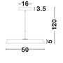 Kruhová - NV 910621 Závěsné svítidlo VETRO matný bílý hliník a akryl LED 41W 230V 3000K IP20 - NOVA LUCE - foto 7