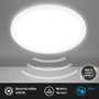 Kruhová - BRILO 7526416 Move LED stropní svítidlo IP44, přímé a nepřímé osvětlení, pohybové čidlo, kruhové 42 cm, bílé - BRILO - foto 7