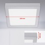 Hranatá - BRI 7118-414 LED stropní svítidlo, 22,5 cm, 16,5 W, matný chrom - BRILONER - foto 7