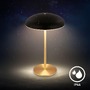 Stolní lampy dekorační - BRILO 7573015 BRILONER Caxa stolní lampa - 2,8W, 300lm, bezdrátová, IP44, LED, stmívatelná, dotykový vypínač, černá/mosaz 7573015 - foto 7