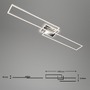 Hranatá - BRILO 3050-018 LED CCT rám 110 cm 40W 5200lm chrom - BRILO - foto 7