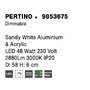 Kruhová - NV 9853675 Stropní svítidlo PERTINO bílý hliník a akryl LED 48W 230V 3000K IP20 stmívatelné - NOVA LUCE - foto 7
