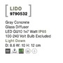 Nástěnná - NV 9790532 Venkovní nástěnné svítidlo LIDO šedý beton skleněný difuzor GU10 1x7W IP65 100-240V bez žárovky světlo dolů - NOVA LUCE - foto 7