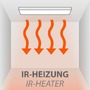 Hranatá - LD 18069-16 BEROA LED stropní svítidlo s infračerveným topením hranaté bílé dálkový ovladač 2700-5000K - LEUCHTEN DIREKT / JUST LIGHT - foto 7