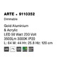 Dekorativní - NV 9110352 Závěsné svítidlo ARTE zlatý hliník a akryl LED 50W 230V 3000K IP20 stmívatelné - NOVA LUCE - foto 7
